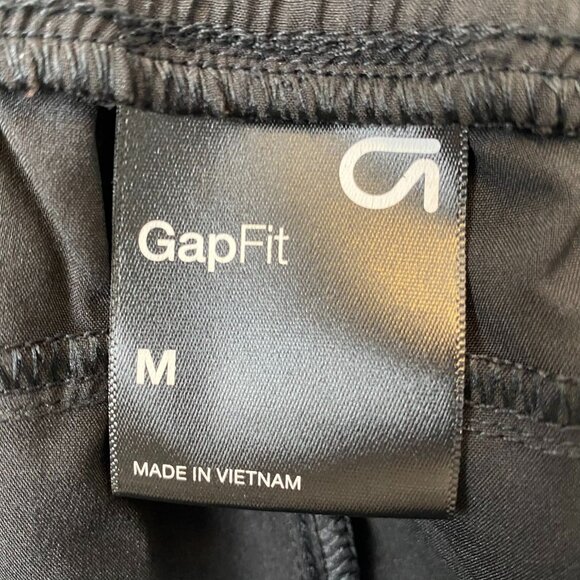 GapFit Mens Athletic Pants Medium Black Sweatpants Drawstring Activewear Casual - Picture 8 of 14